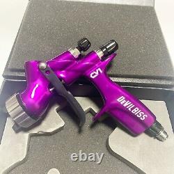 1.3mm Nozzle Car Paint Tool Pistol 600 ML HVLP Spray Gun Devilbiss Purple CV1