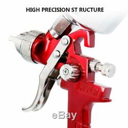 1.4mm 1.7 2.5mm Nozzle HVLP Air Feed Spray Gun Kit Car Paint Primer Clearcoat US
