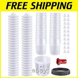 20 oz Disposable HVLP Paint Gun Cup Kit with 50 Liners & Lids for Easy Mixing