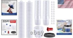 20 oz Disposable HVLP Paint Gun Cup Kit with 50 Liners & Lids for Easy Mixing