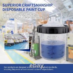 20 oz Disposable HVLP Paint Gun Cup Kit with 50 Liners & Lids for Easy Mixing