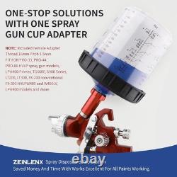 20 oz Disposable HVLP Paint Gun Cup Kit with 50 Liners & Lids for Easy Mixing