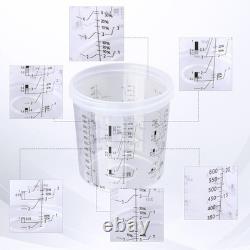 20 oz Disposable HVLP Paint Gun Cup Kit with 50 Liners & Lids for Easy Mixing