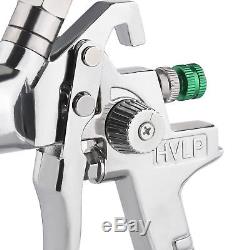 2 pcs 2.5mm HVLP Gravity Spray Gun Kit with Auto Paint Primer Metal Flake