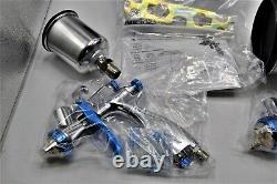 3 NEW HVLP Blue-Point Paint Spray Guns Tips 1.0 1.3 1.8 Car Truck Motor Cycle HD