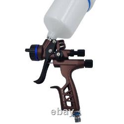 600ML HVLP Spray Gun Car Top Paint 1.3mm Nozzle WithPressure Regulator Gravity Hot