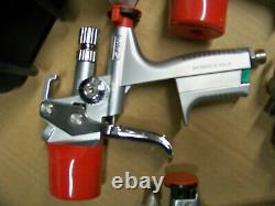 6PC Sata Adam2 Jet HVLP Paint Gun Set Case Digital Gauge 160853 PPS Starter Kit
