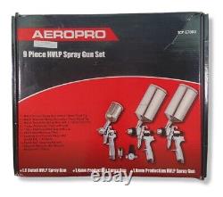 AEROPRO HVLP 9 Piece Spray Gun KIT G7000 New Auto Paint