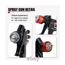 AEROPRO Tools A608 HVLP Air Spray Gun, 1.3mm, 600cc Auto Paint Spray Gun, A