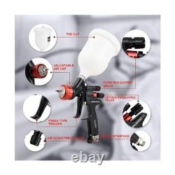 AEROPRO Tools A608 HVLP Air Spray Gun, 1.3mm, 600cc Auto Paint Spray Gun, A