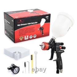 AEROPRO Tools A608 HVLP Air Spray Gun Kit, 1.3mm Nozzle, Regulator, 5pcs Pain