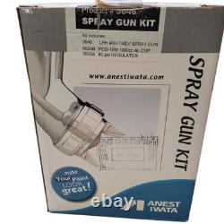 ANEST IWATA 5640 LPH400-134LV 1.3 Center Post Gravity Feed HVLP Spray Gun Read