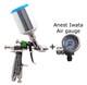 Anest Iwata Lph-80-082g 0.8mm E2 Hvlp Spray Gun With Cup Pcg-2d-1 Air Gauge