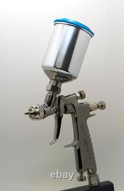 ANEST IWATA LPH-80-082G 0.8mm E2 HVLP Spray Gun with Cup PCG-2D-1 Air gauge