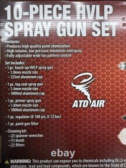ATD Tools 6900 9-Piece HVLP Spray Gun Set