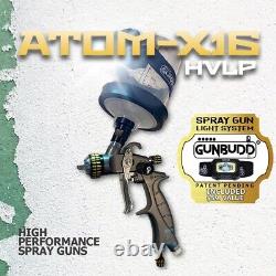 ATOM Mini X16 Automotive paint gun with FREE GUNBUDD ULTRA LIGHTING SYSTEM