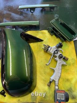 ATOM Mini X16 HVLP Spray Gun Gravity Feed Auto Paint + Free GunBudd Light