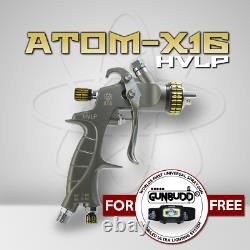 ATOM Mini X16 Professional Mini Spray Gun HVLP with FREE GUNBUDD