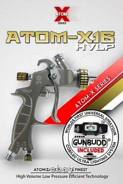 ATOM Mini X16 Professional Mini Spray Gun HVLP with FREE GUNBUDD