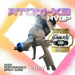 ATOM Mini x9 Spray Gravity HVLP Spray gun With FREE ULTRA LIGHTING SYSTEM