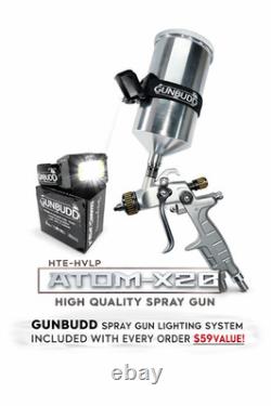 ATOM X20 HVLP Auto Paint Spray Gun Basecoat/Clearcoat + FREE GunBudd