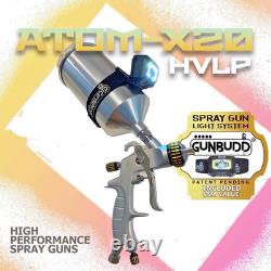 ATOM X20 HVLP Spray Gun Professional Auto Paint Tool + FREE GunBudd Light
