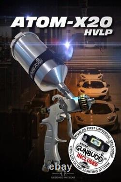 ATOM X20 HVLP Spray Paint GUN Car Painting Tools WITH FREE GUNBUDD ULTRA LIGHT