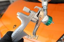 ATOM X27 HVLP Auto Paint Spray Gun 1.3 & 1.4mm Clearcoat Tips + FREE GunBudd