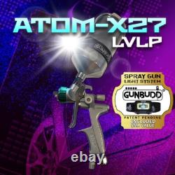 ATOM X27 HVLP Auto Paint Spray Gun Clearcoat 1.3/1.4mm + GunBudd