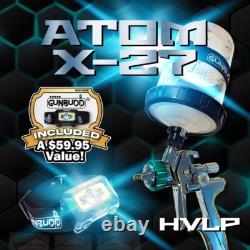 ATOM X27 HVLP Auto Paint Spray Gun Quality Spray Like Iwata With FREE GUNBUDD