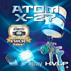 ATOM X27 HVLP Spray Gun Auto Paint Tool + Free GunBudd Light