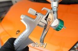 ATOM X27 HVLP Spray Gun Paint Cars Solvent/Waterborne With Free Gunbudd Lighting