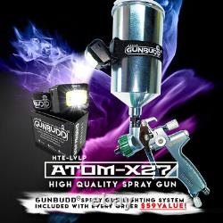 ATOM X27 HVLP Spray Gun Solvent/Waterborne With Free Ultra Led Lighting System