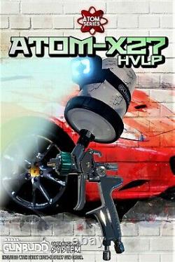 ATOM X27 Professional Spray Gun HVLP Solvent/Waterborne with FREE GUNBUDD