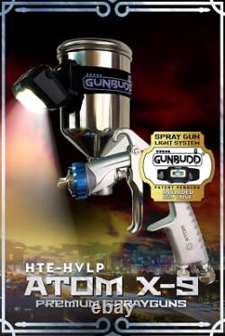 ATOM X9 HVLP Auto Paint Spray Gun 1.2/1.3mm Tips + FREE GunBudd