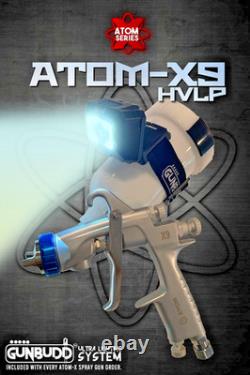 ATOM X9 HVLP Auto Paint Spray Gun Clearcoat 1.2/1.3mm + with FREE GunBudd