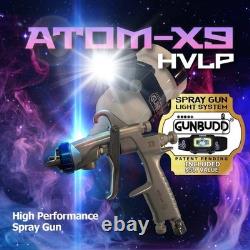 ATOM X9 Mini HVLP Auto Paint Spray Gun Detail Tool + FREE GunBudd