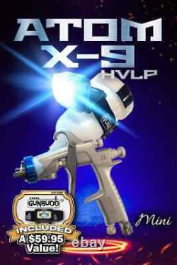 ATOM X9 Side G-Feed MP Professional Spray Gun with GunBudd Ultra Lighting System
