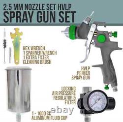 Advanced 2.5mm HVLP Spray Gun for High Build Primers and Metal Flake Coatings US