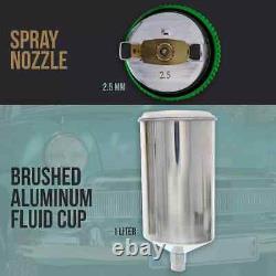 Advanced 2.5mm HVLP Spray Gun for High Build Primers and Metal Flake Coatings US