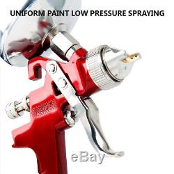 Air Spray Gun HVLP 1.4MM Auto Car Touch Up Paint Sprayer Repair Kit Flake Nozzle