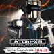 Atom Mini- X9 Hvlp Spray Gun Gravity Feed Paint Gun With Free Gunbudd Light