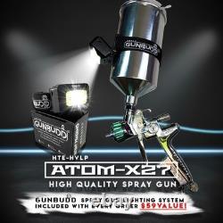 Atom X27 HVLP Automotive Spray Gun Pro Results WITH FREE GunBudd Ultra Light