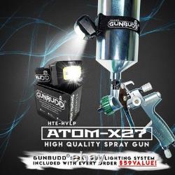 Atom X27 HVLP Pro Spray Gun for Auto Body Work WITH FREE GunBudd Ultra Light