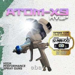 Atom X9 Mini Air Spray Gun HVLP Spray Gun Kit WITH FREE GUNBUDD ULTRA LIGHT