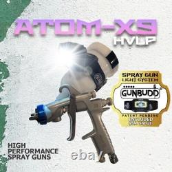Auto Paint Spray Gun Gravity Feed Car Primer AtomX9 With Free ULTRA LIGHT SYSTEM