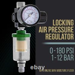 Automotive Paint Gun Set HVLP Spray Guns with Cups & Regulator for Car Painting