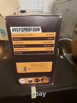 BEETRO HVLP Air Spray Gun 1000ml Capacity 14.5CFM 30-43psi 1.4mm/1.8mm Nozzle