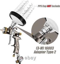 BEETRO HVLP Air Spray Gun, 1000ml Capacity 14.5CFM 30-43psi 1.4mm/1.8mm Nozzles