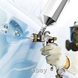 BEETRO HVLP Air Spray Gun, 1000ml Capacity 14.5CFM 30-43psi 1.4mm/1.8mm Nozzles